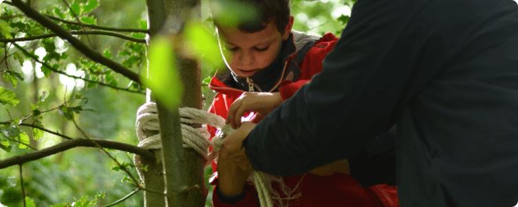 Growth Mindset - A child learns how to tie knots