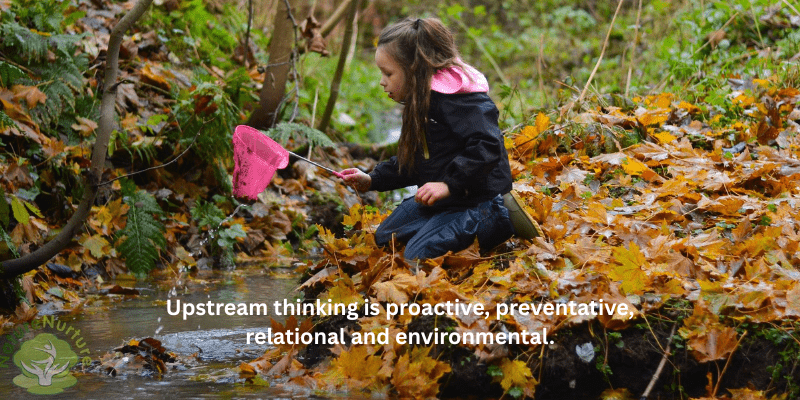 Upstream Thinking in ASN; girl with a fishing net
