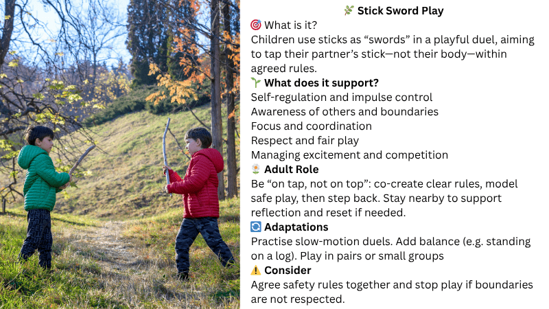 Games and Activities - Stick sword play