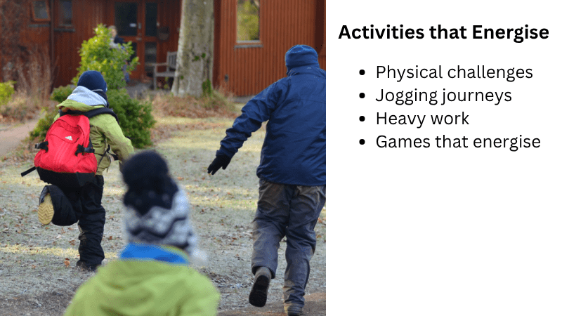 Activities that Energise – Three children running outside